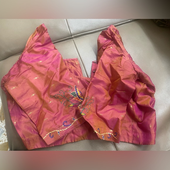 PURE SILK KATHA WORK SAREE! Hand embroidered Katha work saree from Bengal!! - Picture 6 of 6